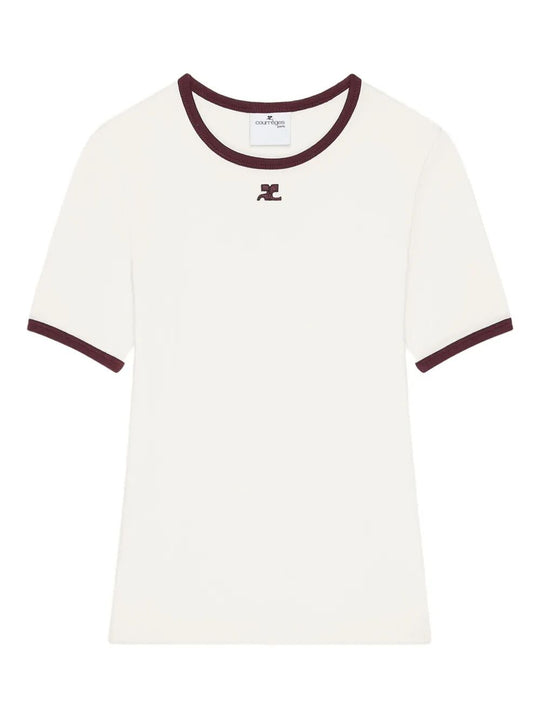 T-Shirt Heritage Con Bordi A Contrasto