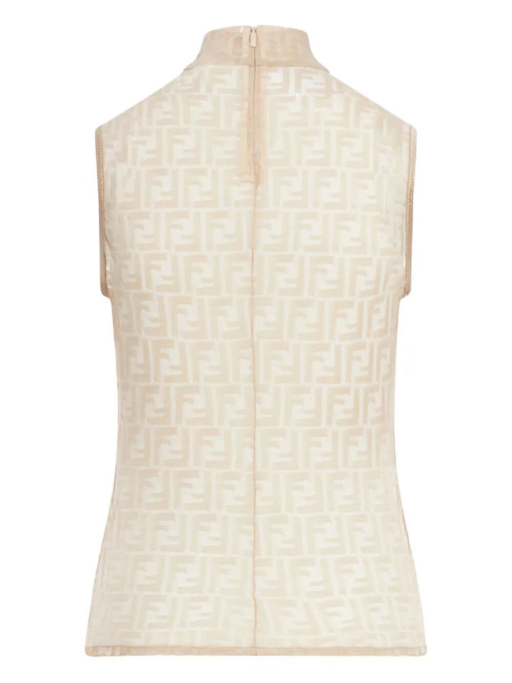 Fendi Top - Nude & Neutrals | ed65c1cc3be4c25e8caf4d7bb7a699435d24b135