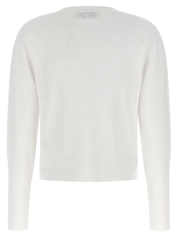 Tory Burch Pointelle Viscose Cardigan Maglioni - Bianco | ec61fc1fba3cd265515e62d9aca3c41ca355ec55