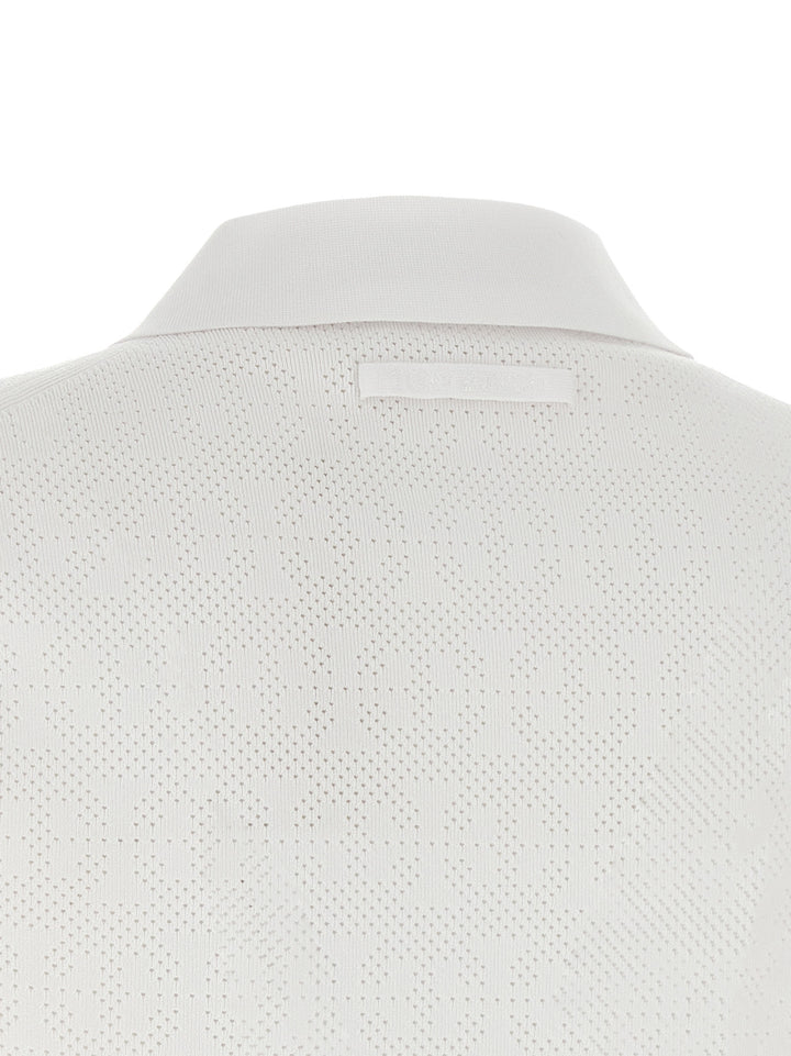 Tory Burch Pointelle Viscose  Shirt Polo - Bianco | 7806b587eb88a4f3c2baae551dd475066c9bc79c