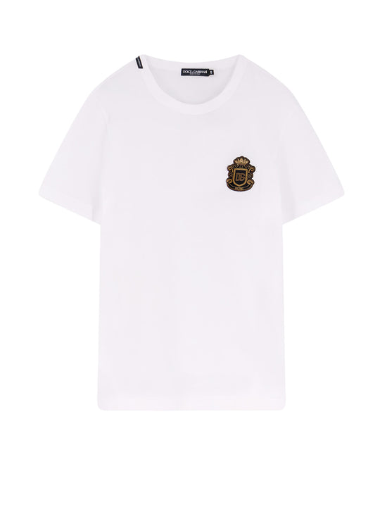 Cotton T-Shirt With Iconic Logo Patch