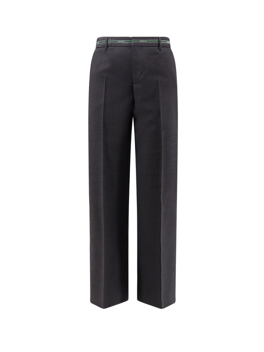 Wool Trousers With Gucci Detail