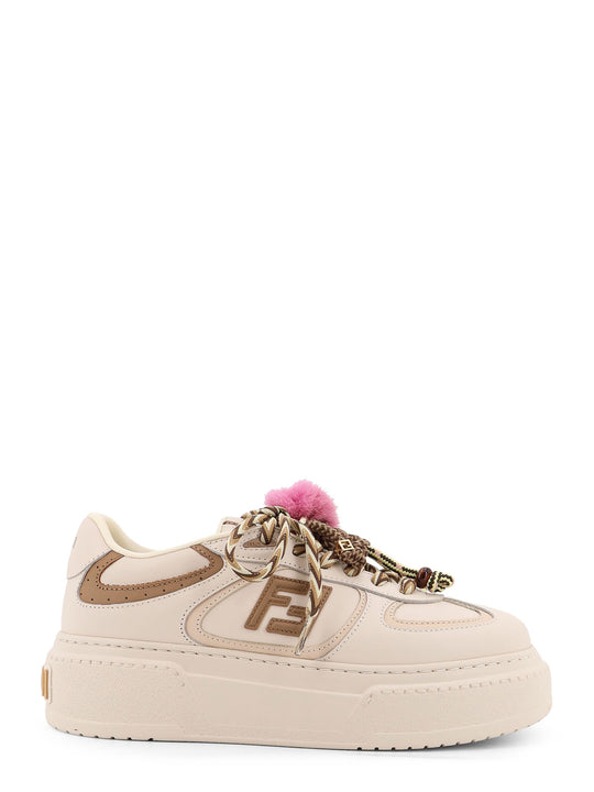 Fendi Match Leather Platform Sneakers With Charms