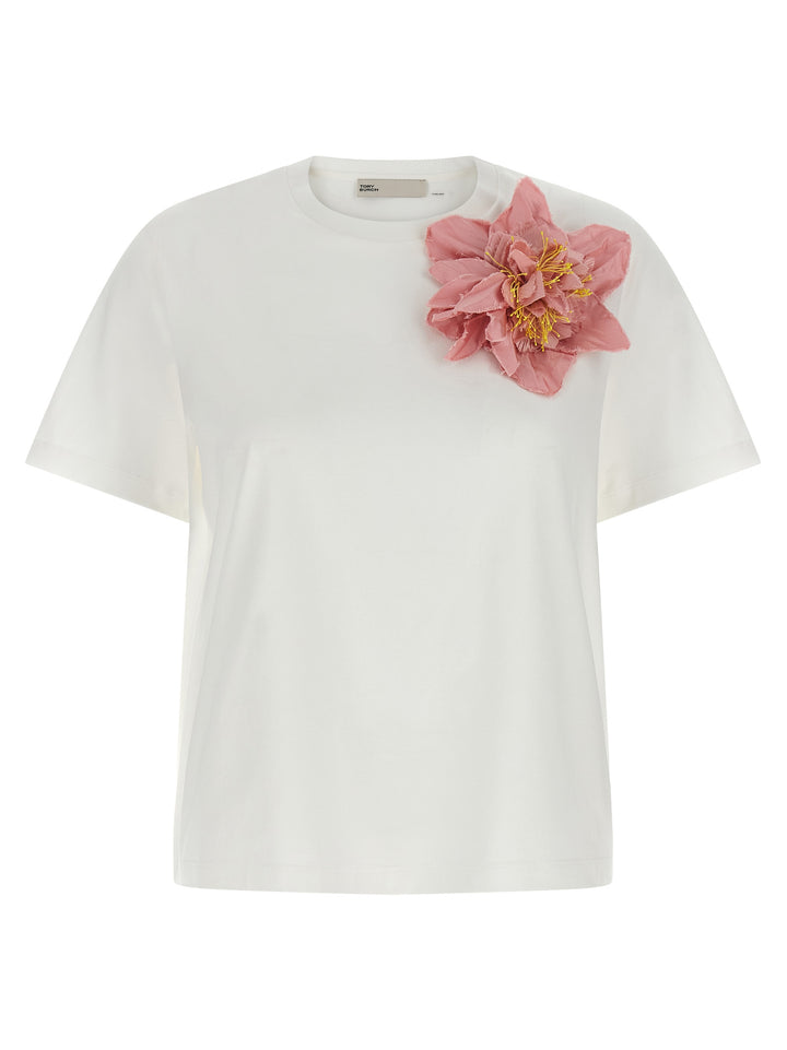 Tory Burch Floral Applique T shirt - Multicolor | 24104c11c4e001ea99373141ada992c3d5d90beb