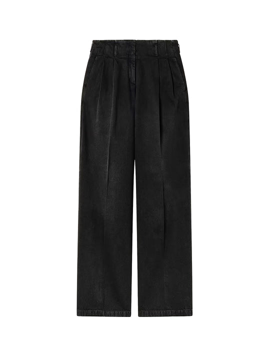 Flavia Stone-Washed Cotton Trousers