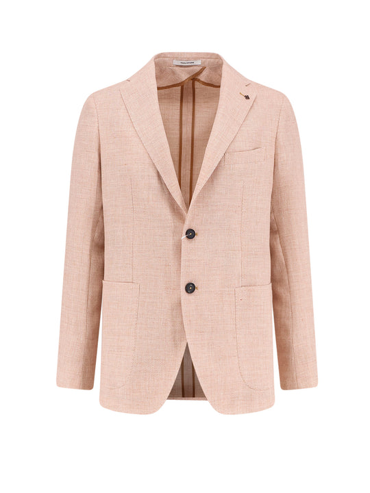 Single-Breasted Linen And Virgin Wool Blazer