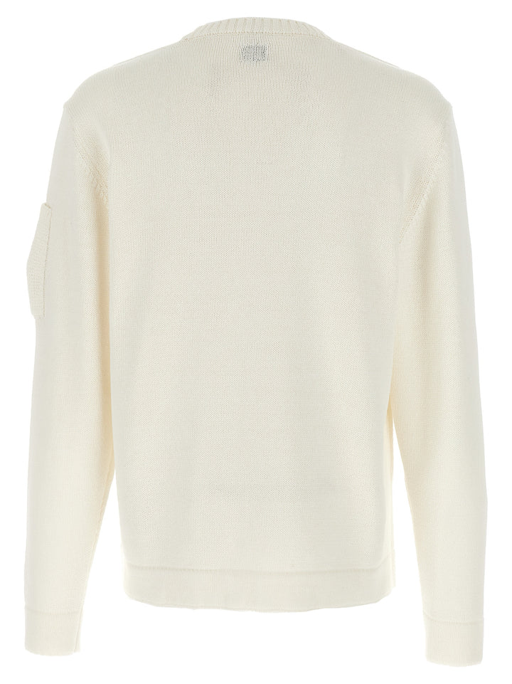 C.P. Company Mercerized Cotton Sweater Maglioni - Bianco | ede60fe015225920bcf8be21d4f7c73500127135