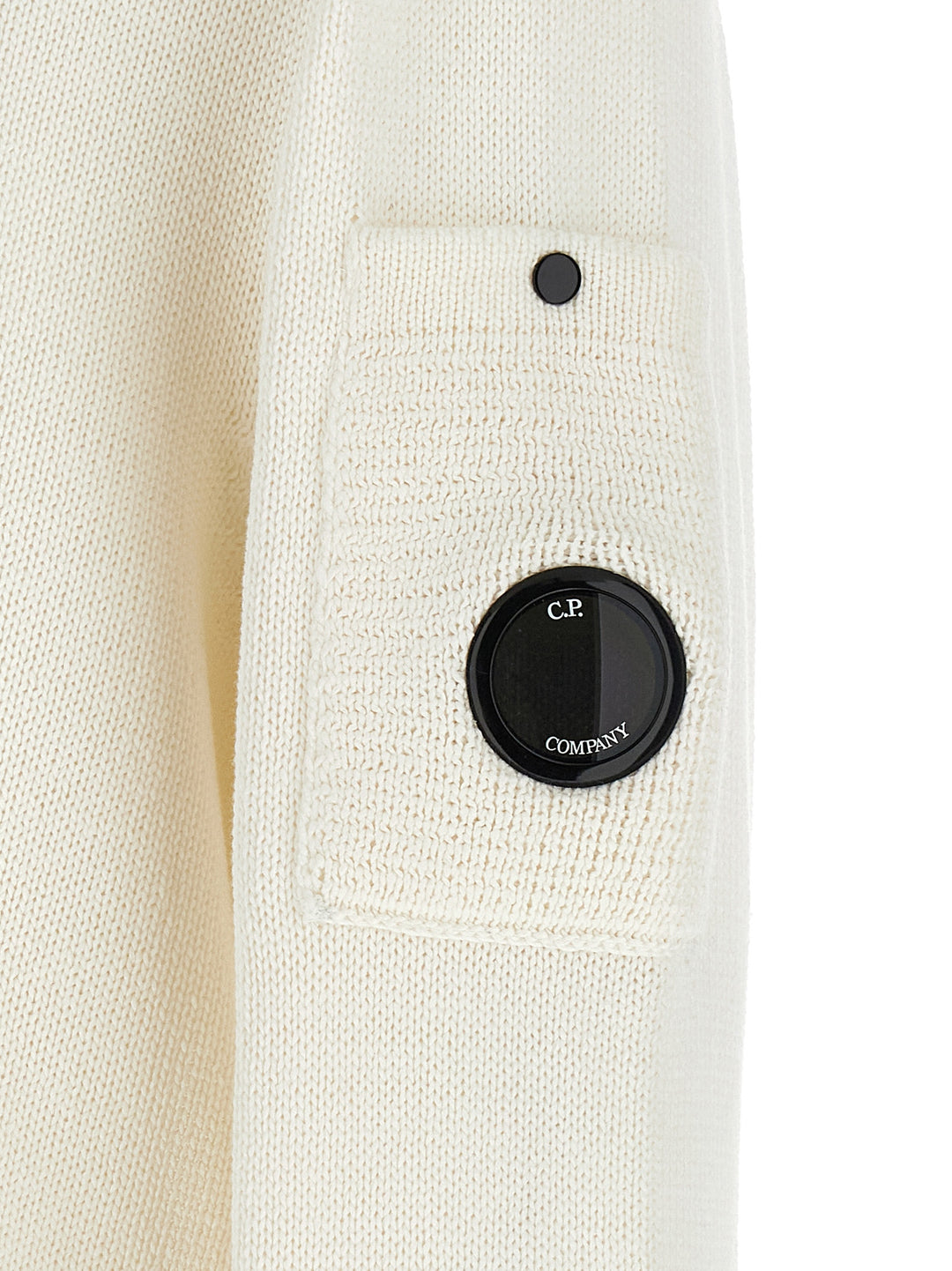 C.P. Company Mercerized Cotton Sweater Maglioni - Bianco | f9ff3e5bbfe70600dca0480684ea8d95278dc632