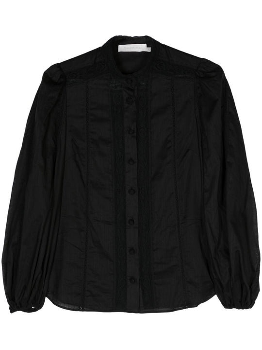 Lace Trim Detail Shirt