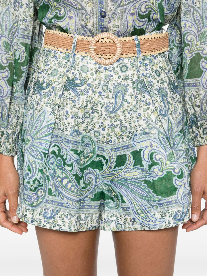 Zimmermann Shorts - Blue and green | e0454c4b3e72d3263ee9ab6371de2145a5eec5ed