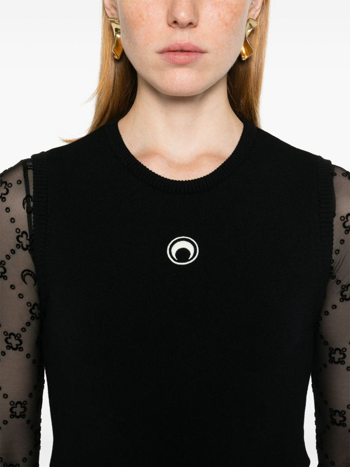 Marine Serre Top - Blacks and greys | 2b19fed936dcd8db03ce16ed72696fd0d7f75055