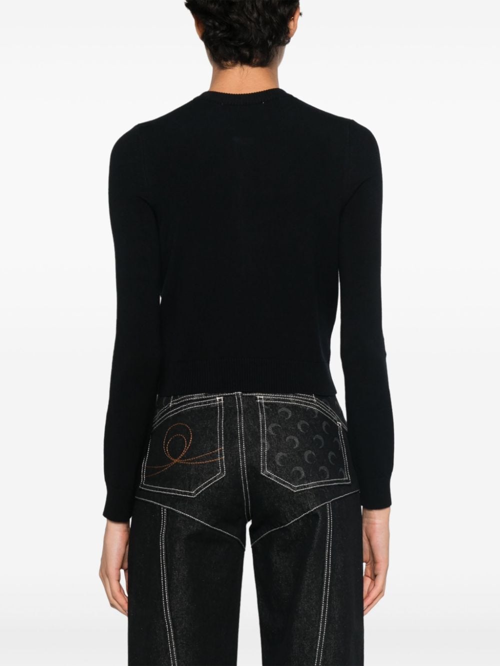 Marine Serre Sweaters - Blacks and greys | cdd78e22d8e8c981c042bb30c2adac9f74ffbfb2