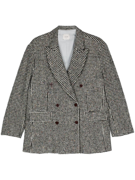 Wool Blend Double-Breasted Coat