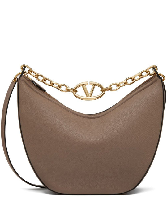 Vlogo Moon Medium Leather Shoulder Bag