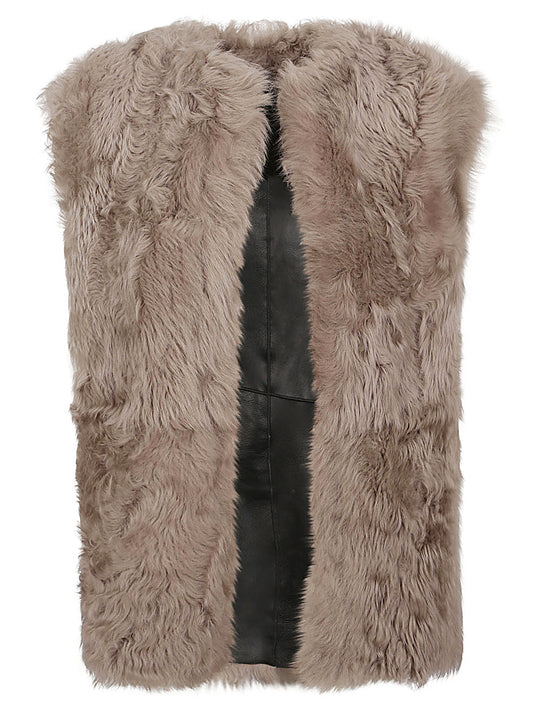Sleeveless Fur Coat