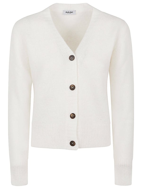 Cardigan a V in Lana