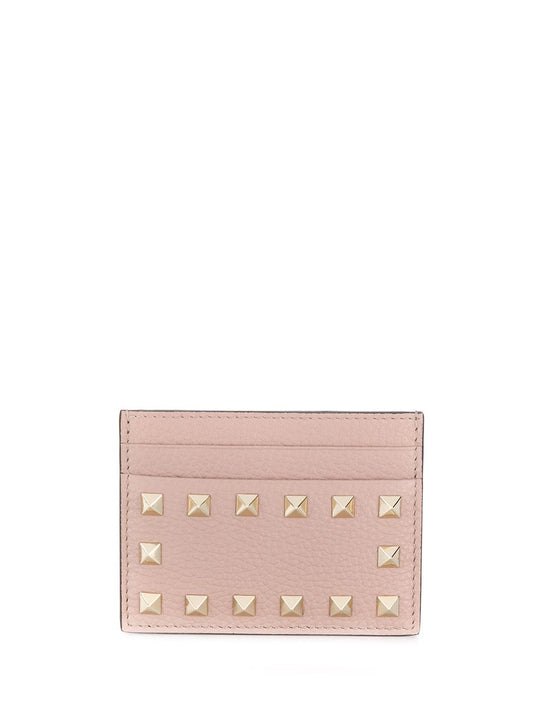 Rockstud Leather Card Case