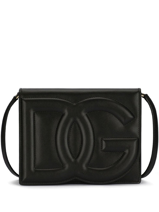 Dg Logo Leather Crossbody Bag