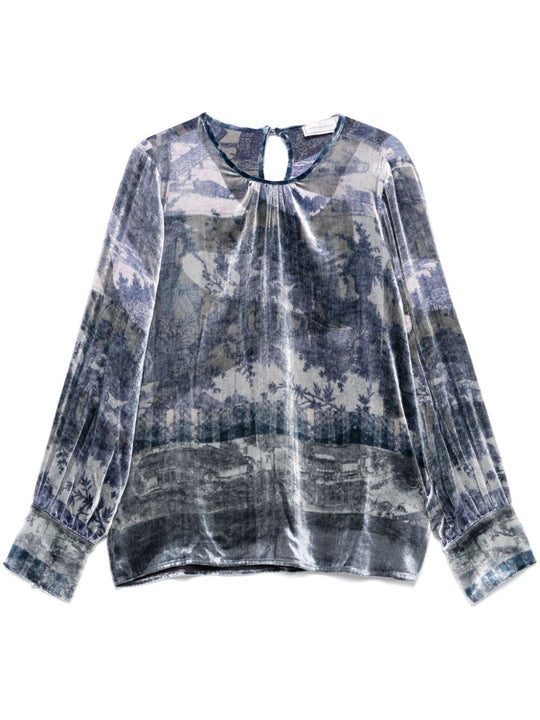 Silk Printed Blouse