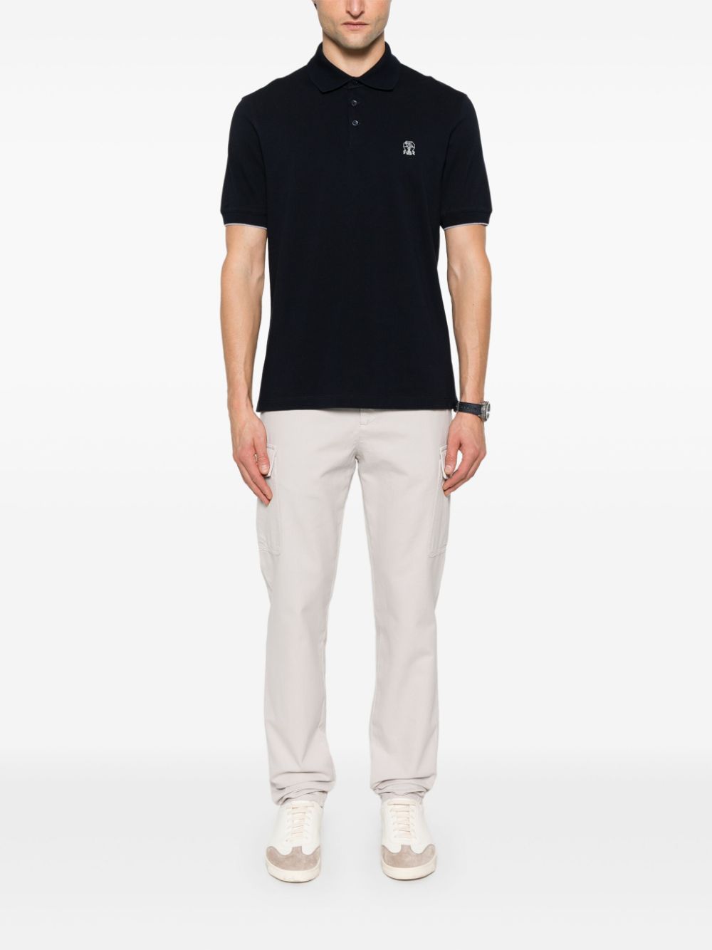Brunello Cucinelli T-shirts and Polos - Blu e verdi | 323325e02d5fbb078bebfa3f1ae8b9ae86065432