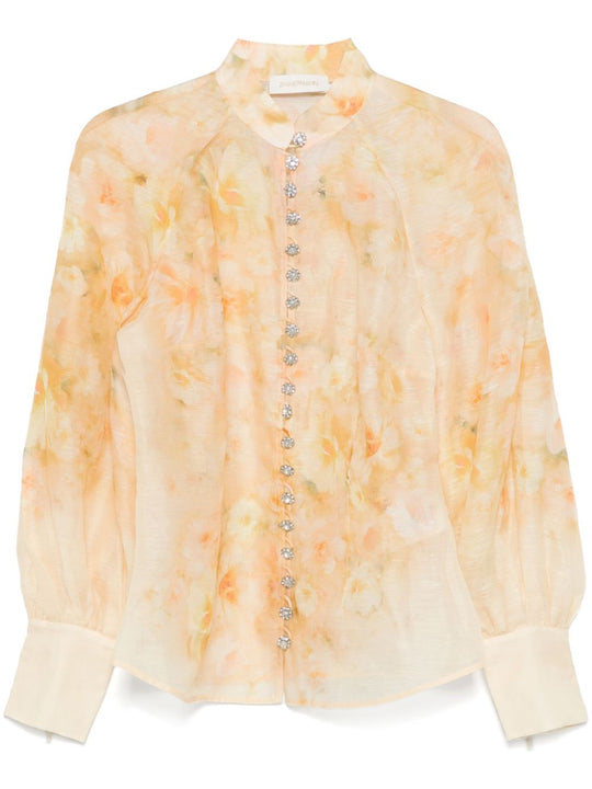Crush Printed Linen Shirt