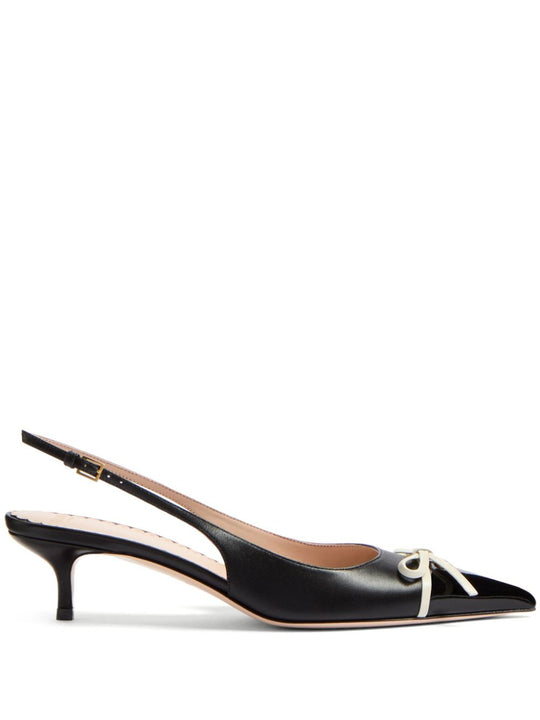 Leather Slingback Pumps