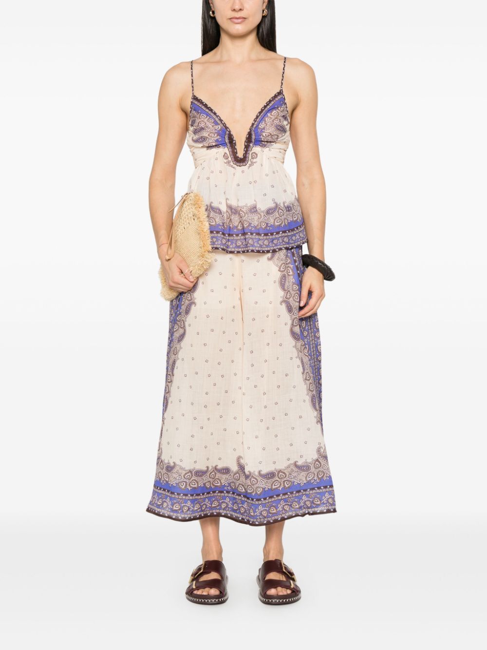 Zimmermann Trousers - Blue and green | 36022b4190945592edca768f22bb99f20266293b