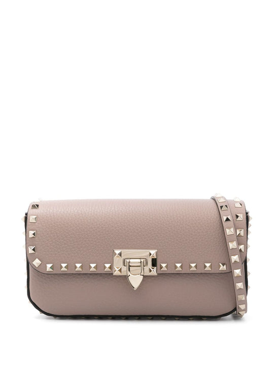 Leather Rockstud Crossbody Bag