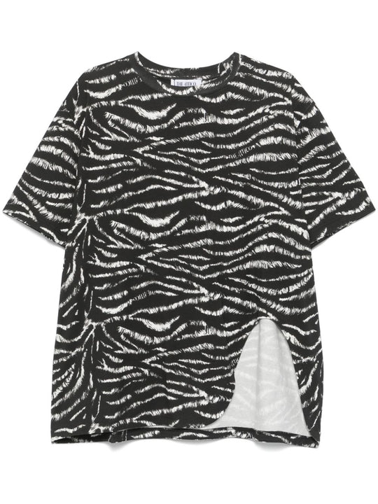 Zebra Print Cotton T-Shirt