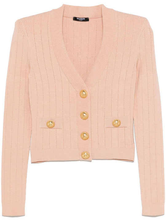 Buttoned V-Necked Cardigan