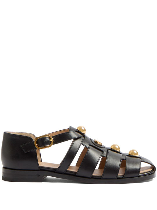 Vlogo Signature Leather Sandals