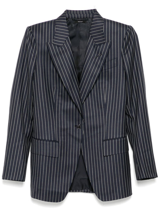 Wool Single-Breasted Blazer Jacket