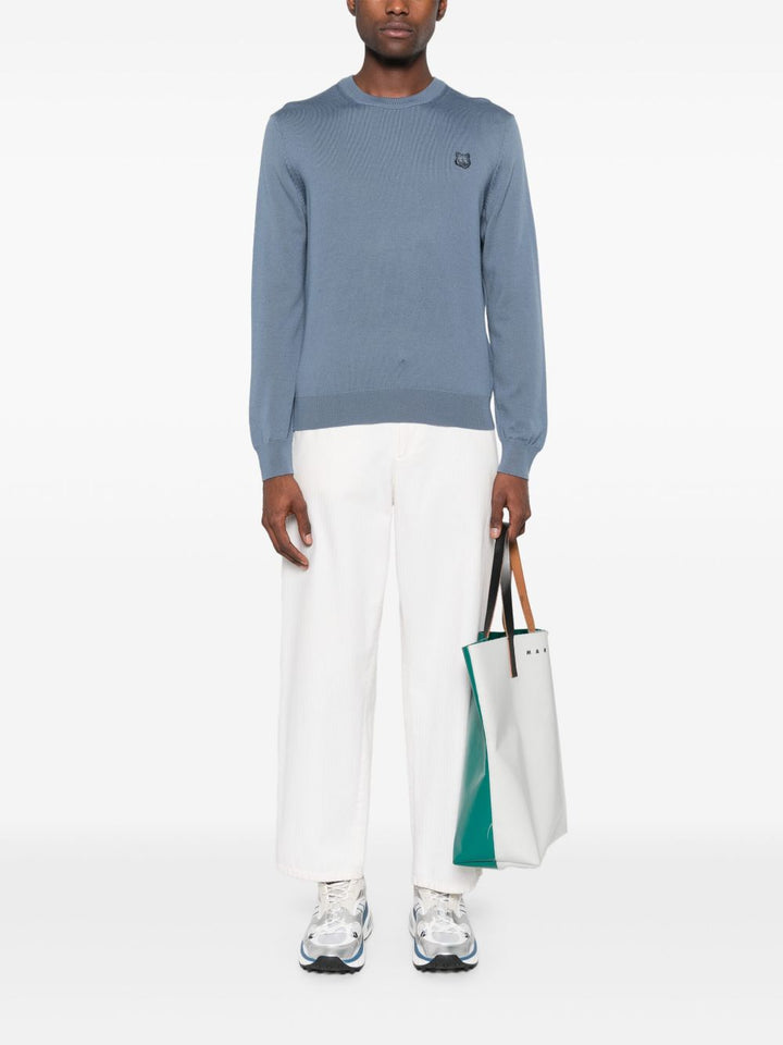 Maison Kitsune' Sweaters - Blue and green | d9cf4177e9216cb7831a330677c4f52f07808062