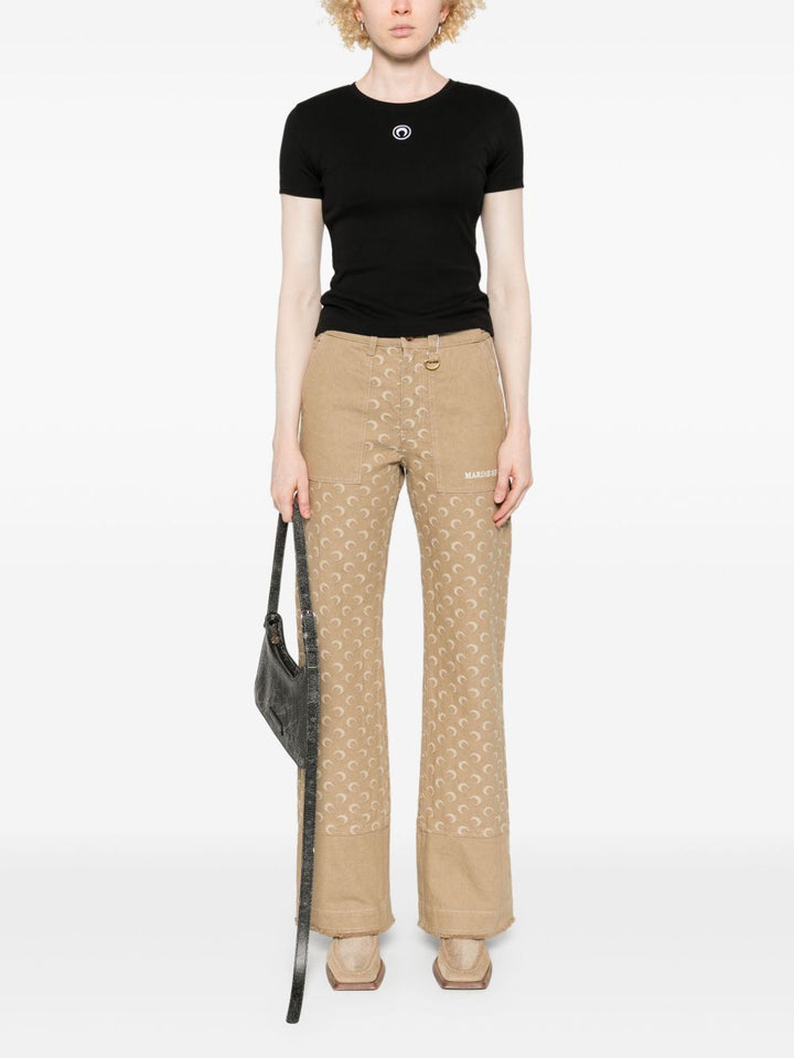 Marine Serre T-shirts and Polos - Blacks and greys | fcd27db532037e8d142e81727777649fc35b2cb5