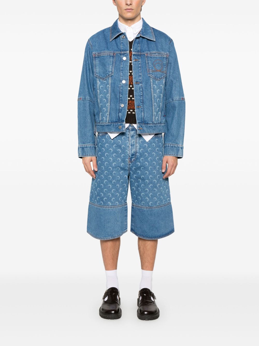 Marine Serre Coats - Blue and green | f6cb033e321465d8d5bcbb83ea4717d4cbdad191