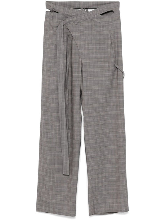 Wool Blend Wrap Trousers