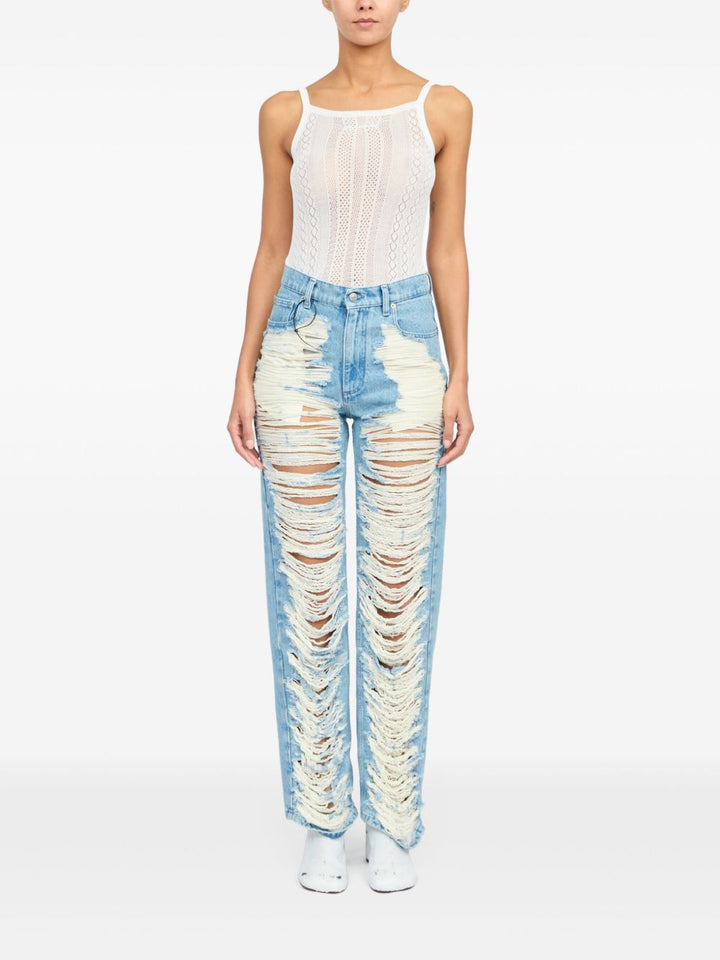 Mm6 Maison Margiela Jeans - Blue and green | 7f115a1e7c4d688e66a38572ae3b35eb0e411c14