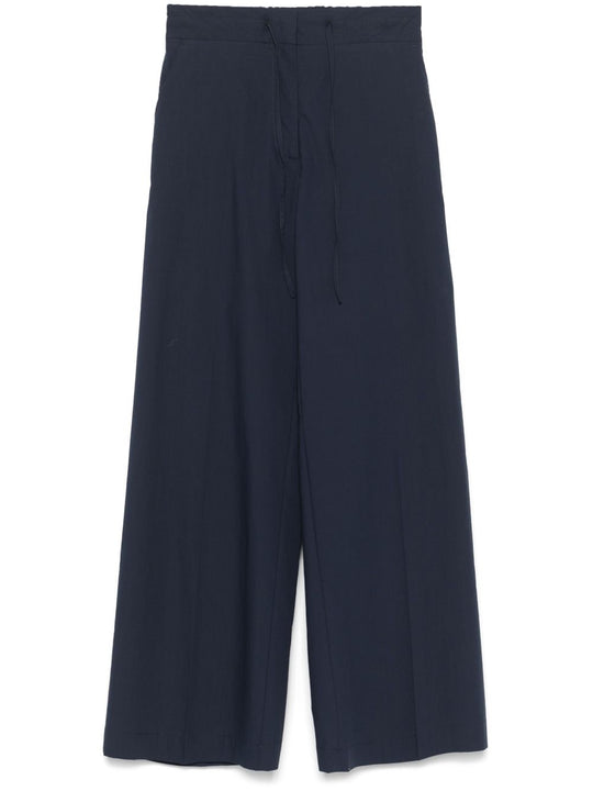 Cotton Wide-Leg Trousers