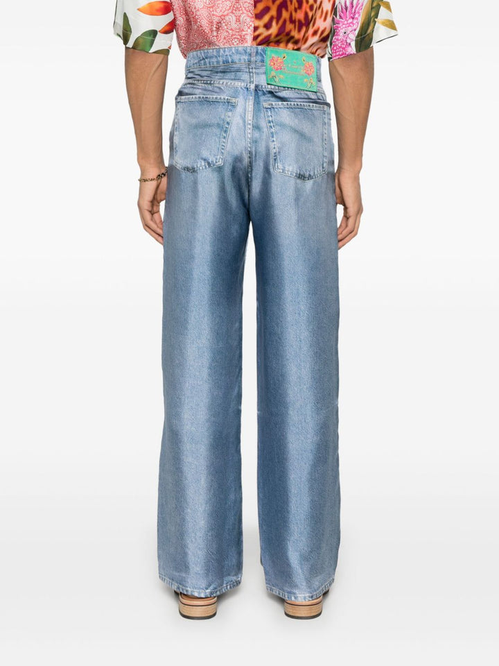 Pierre Louis Mascia Trousers - Blue and green | 21ac6266249ea6a13fd6a091ad80974e0e2ae394