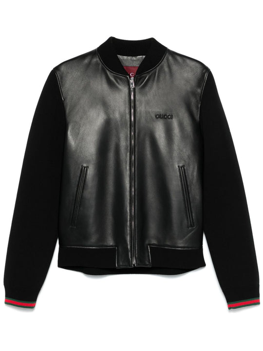 Leather Bomber Jacket