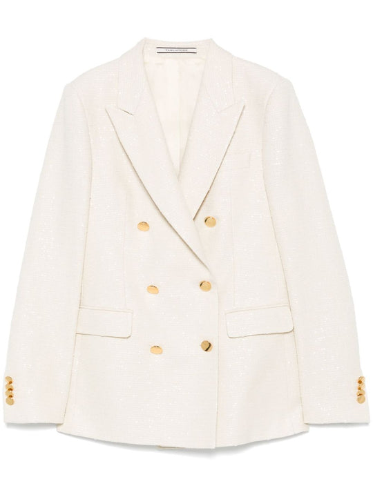 Cotton Blend Double-Breasted Jacket