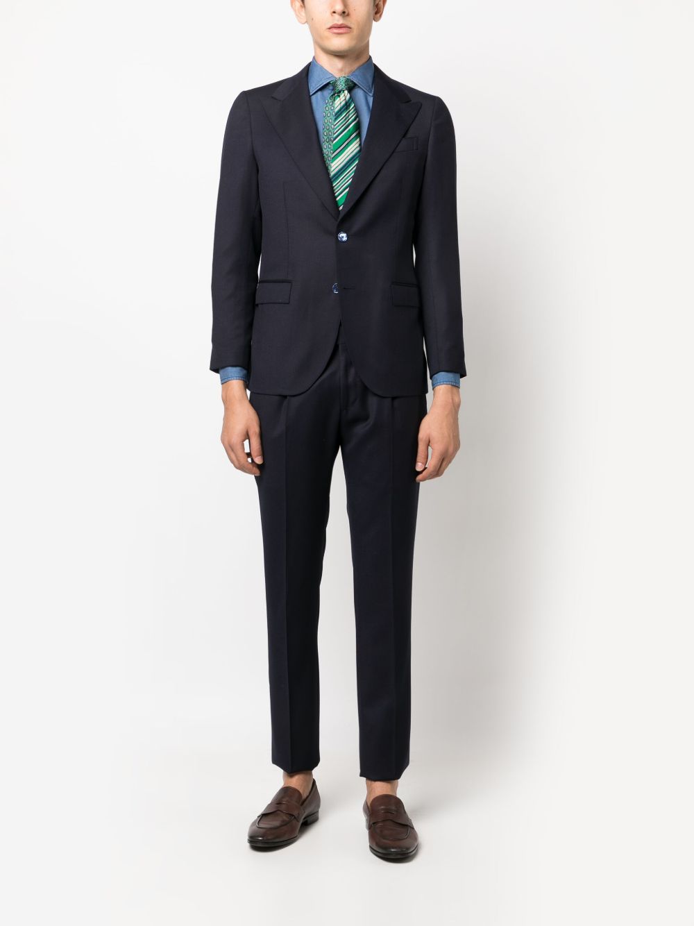 Finamore 1925 Napoli Shirts - Blue and green | 8f4eb36676ca04bb1dd4b74f036e6bed46eeb9e9