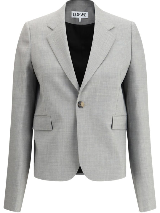 Wool Single-Breasted Jacket
