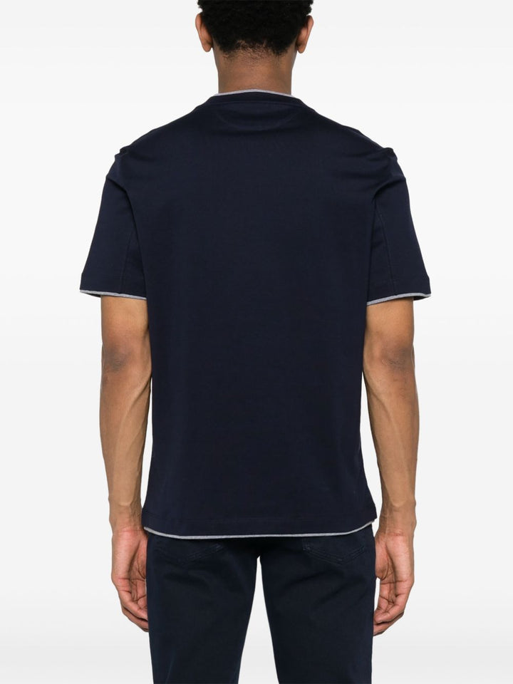 Brunello Cucinelli T-shirts and Polos - Blu e verdi | fdaf1c35b6e6aa3de5ab9f642332045dea049b9b