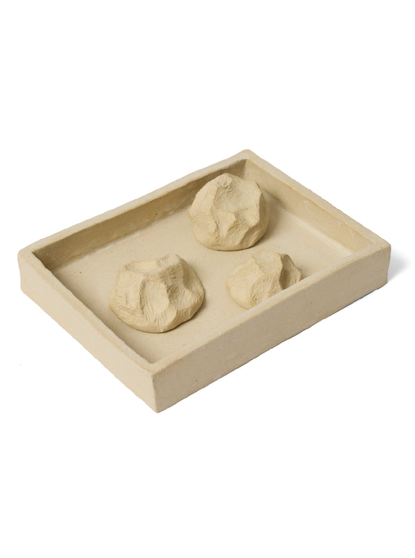 Ceramic Tray With Stones