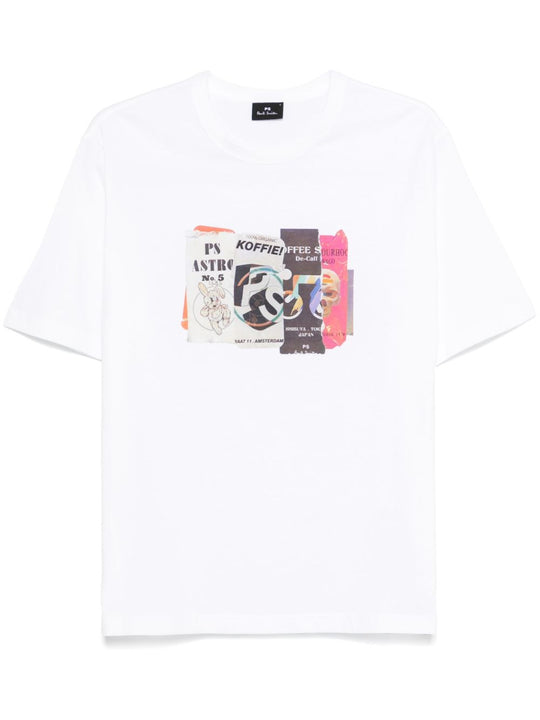 Cut&Amp;Paste Cotton T-Shirt