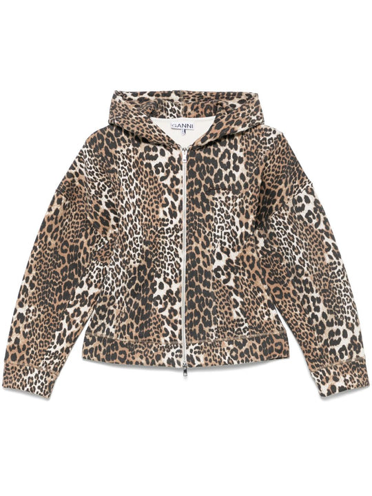 Leopard Print Organic Cotton Hoodie
