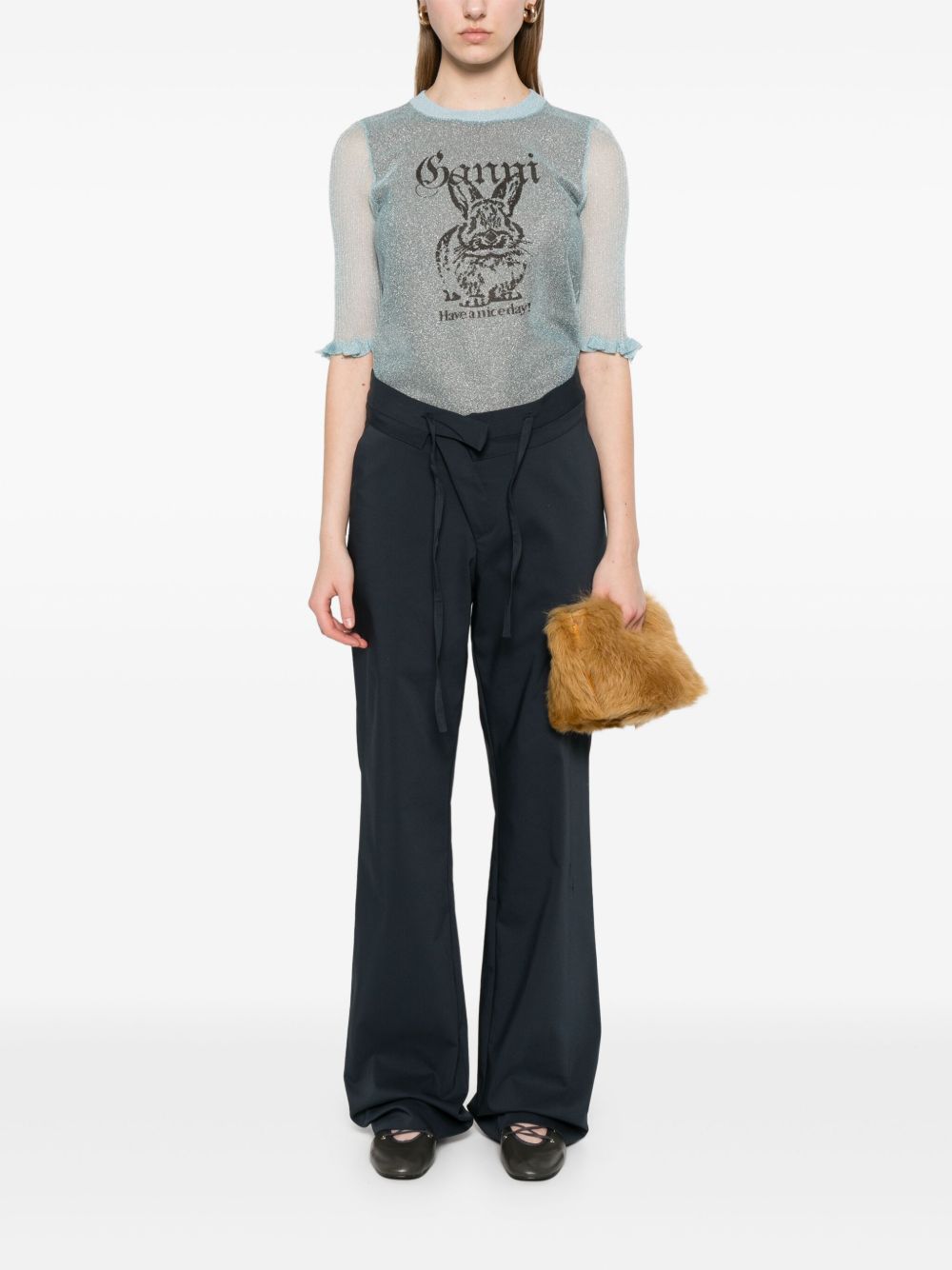 Ganni Sweaters - Blue and green | 4bda8fe2f703d5ef265eb0fd2b7048a70b28c279