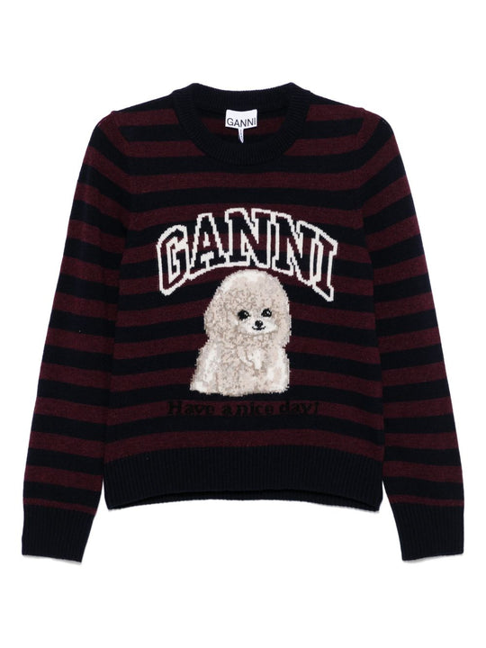 Poodle Wool Crewneck Sweater