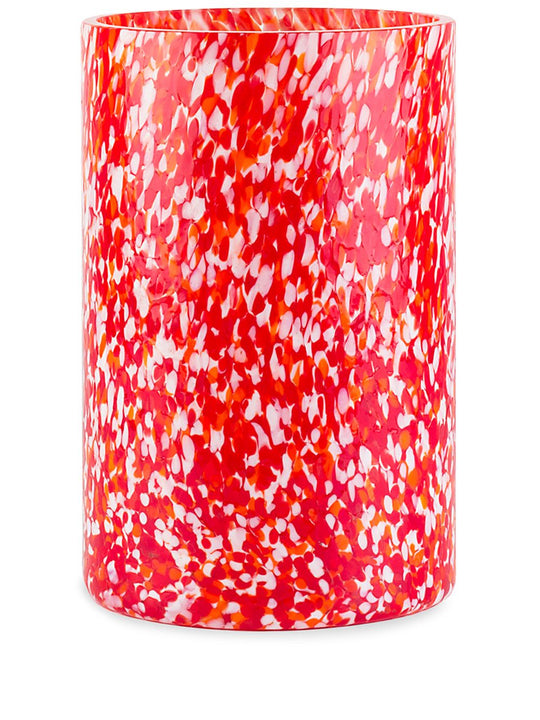 Red &Amp; Ivory Tall Vase